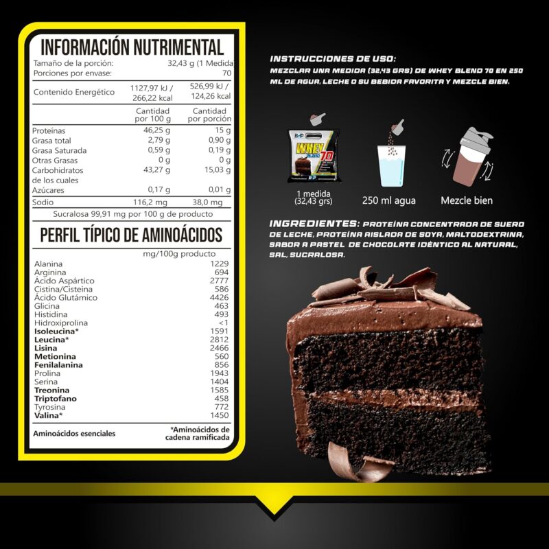 PROTEÍNA WHEY BLEND 70 SERVICIOS - Image 2