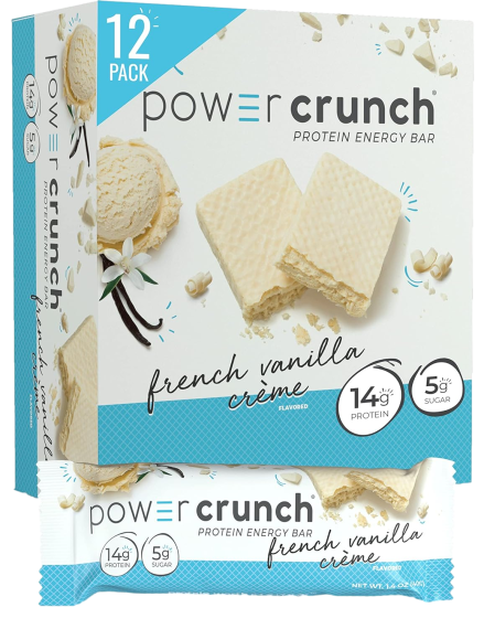 GALLETAS PROTEÍCAS POWER CRUNCH FRENCH VANILLA CRÉME (CAJA COMPLETA)